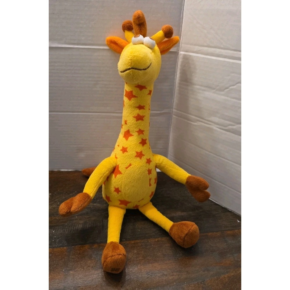 Geoffrey Giraffe 16" Plush Yellow Orange Star Soft Toy Jeffery Stuffed Toys R Us
